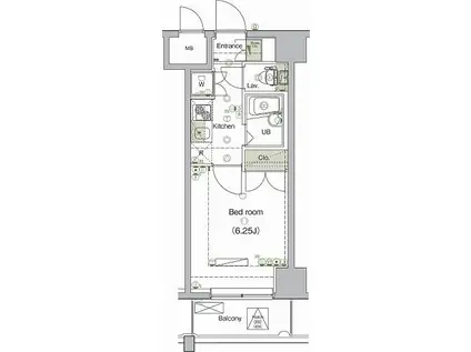 アルテシモ イズム(1K/3階)の間取り写真