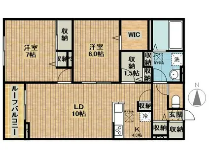 SORANAII(2LDK/1階)の間取り写真