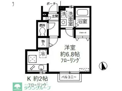 コンフォートK・S(1K/2階)の間取り写真