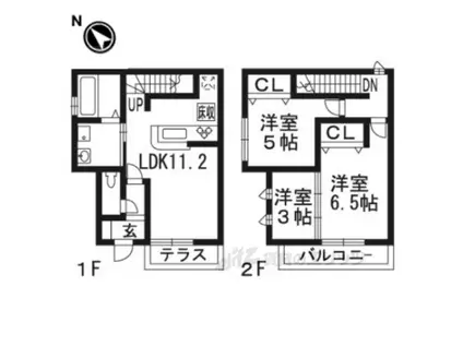 プランドール・YS(3LDK/1階)の間取り写真