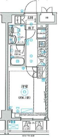 CION YOKOHAMA YAMATE(1K/2階)の間取り写真