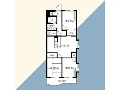 シャトーすみだ(3LDK/2階)の間取り写真