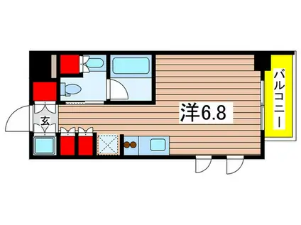 カスタリア菊川(ワンルーム/3階)の間取り写真