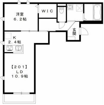 シンブリーズ(1LDK/2階)の間取り写真