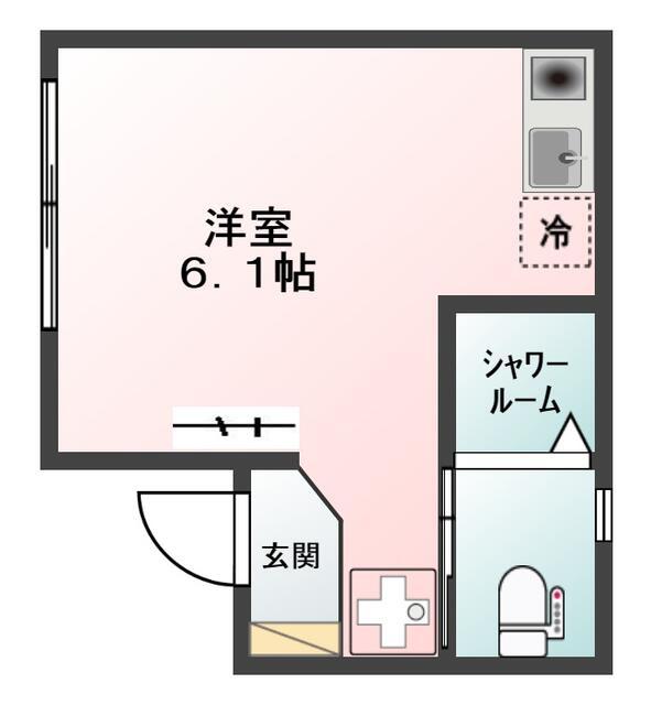 HIVE八広(ワンルーム/1階)の間取り写真