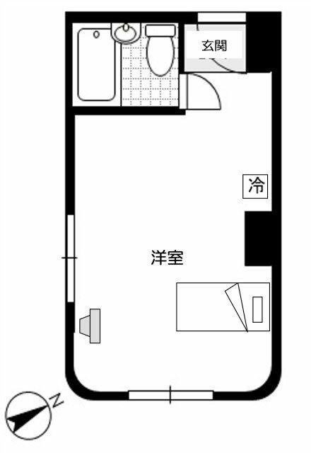 グリーンヒルズ戸塚(ワンルーム/3階)の間取り写真