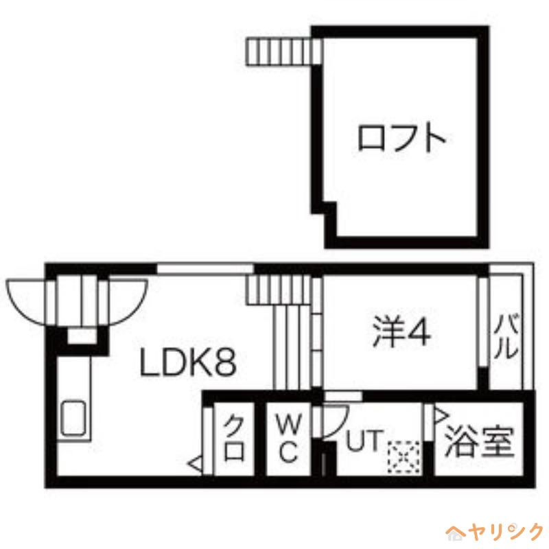 KROC(1LDK/1階)の間取り写真