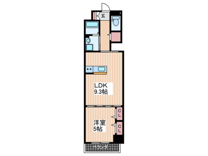 MONTE LIBRO (1LDK/4階)の間取り写真