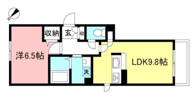 シャーメゾン相模台(1LDK/1階)の間取り写真
