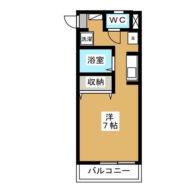 タウンコート(ワンルーム/2階)の間取り写真
