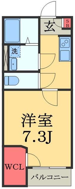 LNソリッソ(1K/2階)の間取り写真