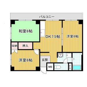 ハイツタケシ(3DK/2階)の間取り写真