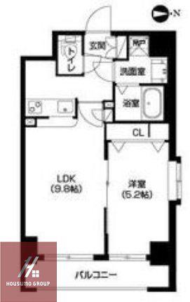 アーバネックス南森町(1LDK/9階)の間取り写真