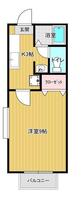 サンガーデン栄(1K/2階)の間取り写真