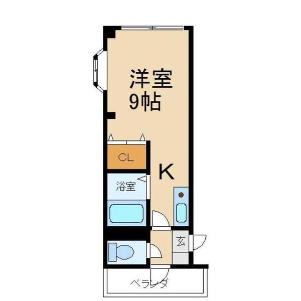飯島ハイツ(ワンルーム/1階)の間取り写真