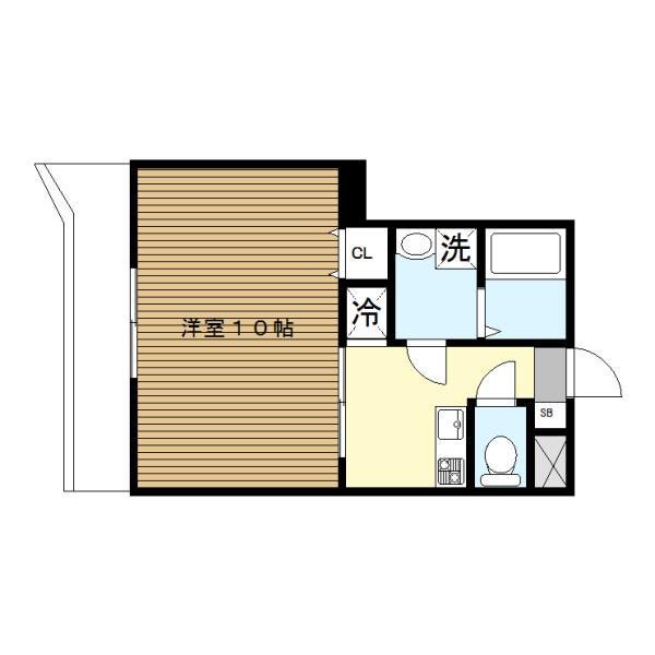 横浜元町ガーデン18(1K/1階)の間取り写真