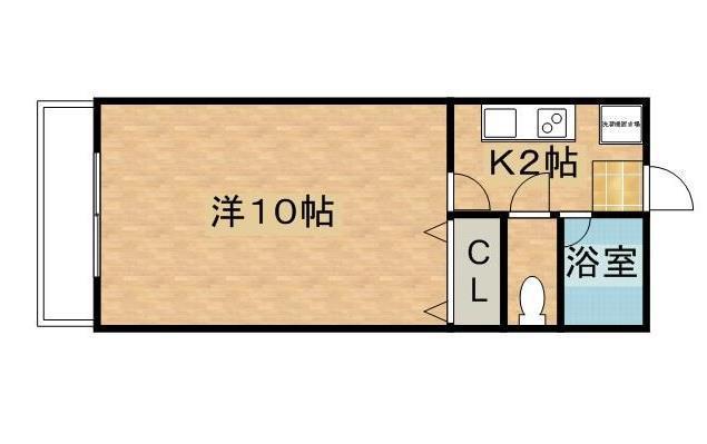 ハイツチェリーヒル(1K/3階)の間取り写真