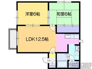 ウィンディアA-1(2LDK/2階)の間取り写真