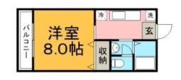 サンビレッジ赤坂(1K/1階)の間取り写真
