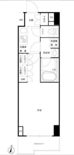 ルーブル池袋弐番館(1K/2階)の間取り写真
