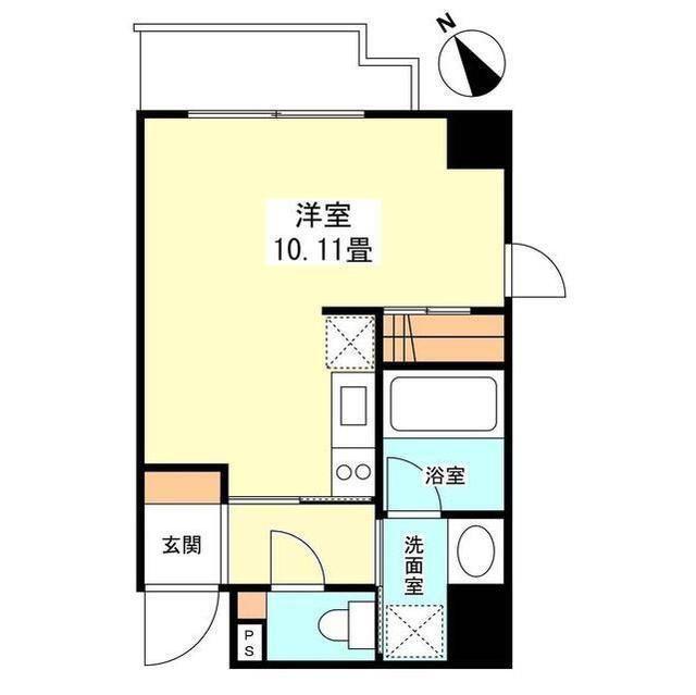 サンクレスト弐番館(ワンルーム/6階)の間取り写真