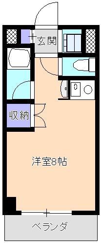 ティハール所沢(ワンルーム/5階)の間取り写真