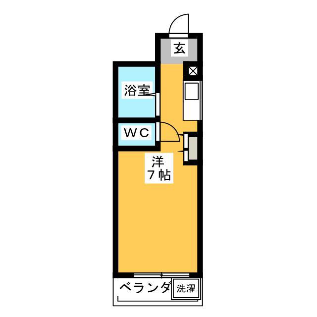 サンコウ草深(ワンルーム/3階)の間取り写真