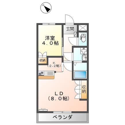 ドリームハウス(1LDK/1階)の間取り写真