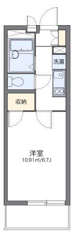 レオパレスヴィラ曽根C(1K/1階)の間取り写真