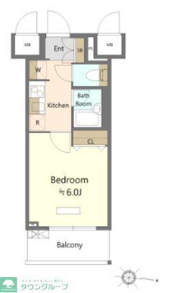 クレイシア矢口(1K/5階)の間取り写真