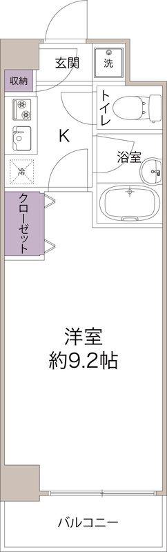 ヴィアレット原宿 VIALETTO HARAJUKU(1K/1階)の間取り写真