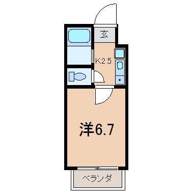 ローフティ松木町(1K/3階)の間取り写真
