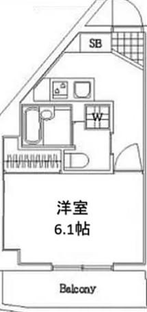 スカイコート新宿落合南長崎(1K/4階)の間取り写真