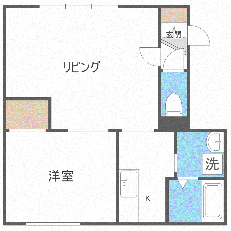 グローリーエース(1LDK/2階)の間取り写真