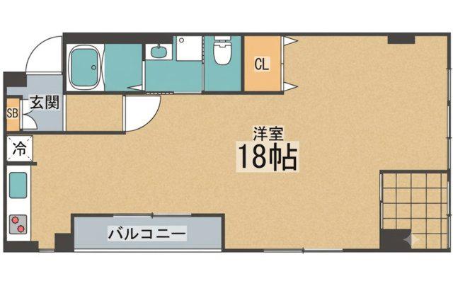 植田マンション神ノ木(ワンルーム/2階)の間取り写真