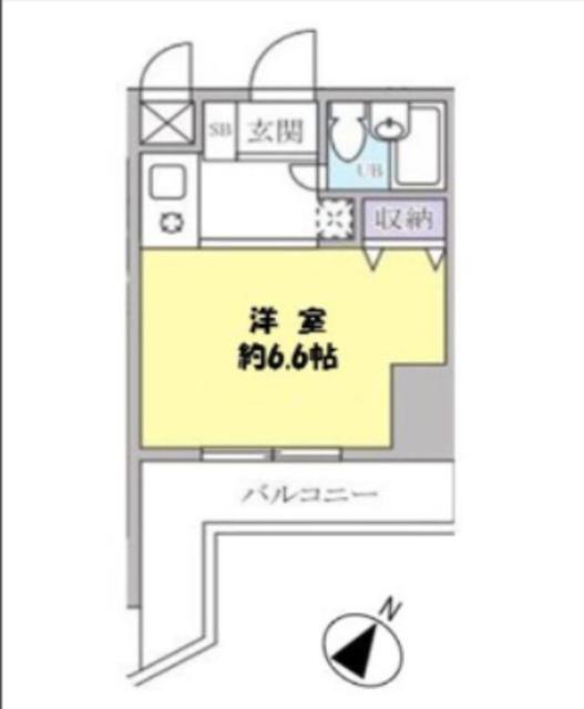 コスモ亀有V(1K/2階)の間取り写真