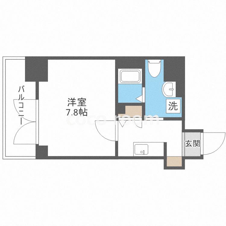 エグゼ難波南(1K/7階)の間取り写真