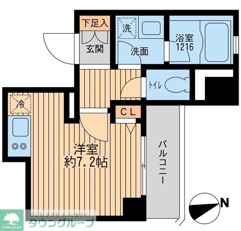 クリオ戸越銀座弐番館(ワンルーム/9階)の間取り写真