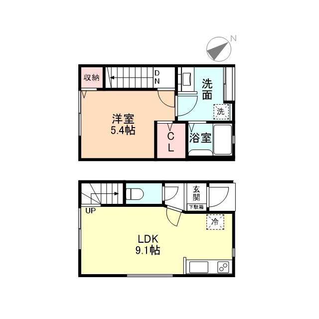 NEO SQUAREV(1LDK/1階)の間取り写真