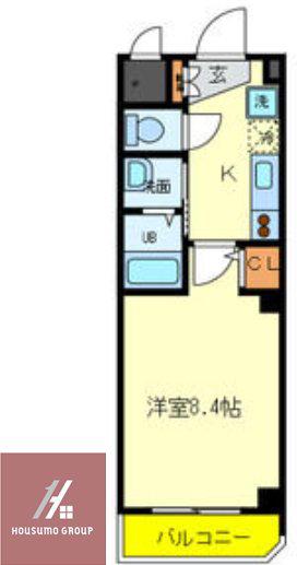 メゾンY・M(1K/2階)の間取り写真
