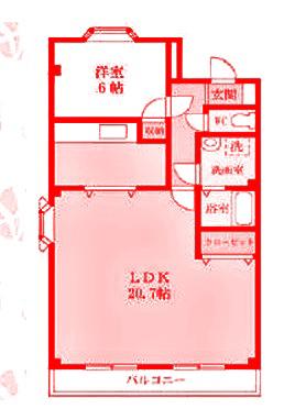 BCASAかすみがうらIIRE-BORN(1LDK/2階)の間取り写真
