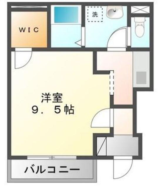 クレシア(ワンルーム/1階)の間取り写真