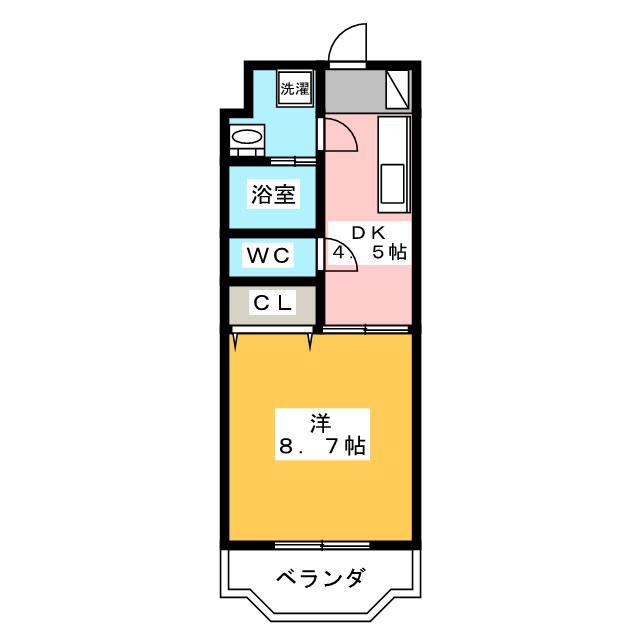JR東海道本線 焼津駅 徒歩14分 3階建 築25年(1DK/2階)の間取り写真