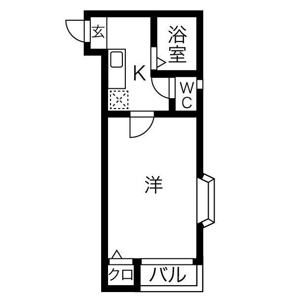 MTコーポ(1K/2階)の間取り写真