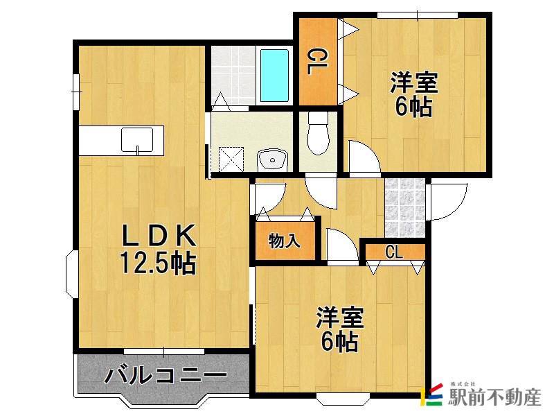 蔵上ファースト(2LDK/2階)の間取り写真