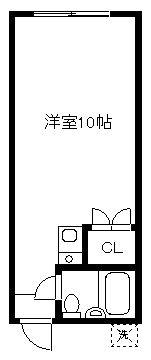 カサベルデ中村(ワンルーム/2階)の間取り写真