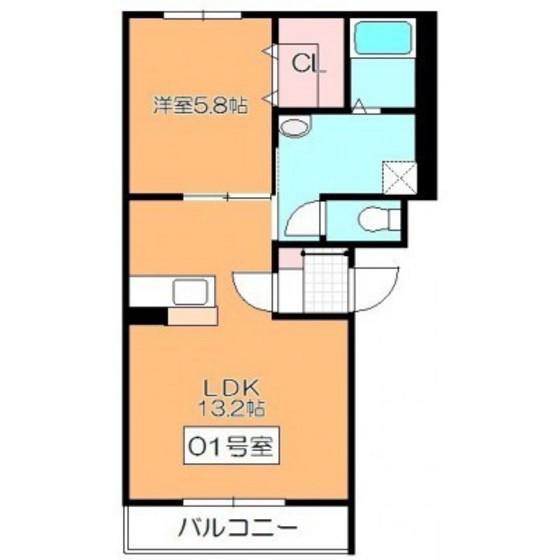 メゾンカメリア(1LDK/3階)の間取り写真