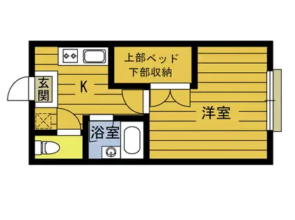 ハイツジュネス(1K/2階)の間取り写真