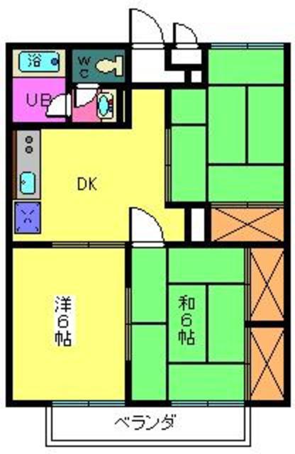 モアクレスト綾園(3DK/2階)の間取り写真