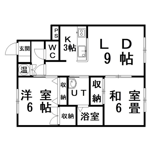 サンシャインKEIO(2LDK/4階)の間取り写真